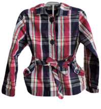 Crazy 8 Plaid Jacket Button Down Short Trench Style Girls School Fun Col... - £14.22 GBP