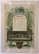 Confirmation Certificate 1906 Evangelical Lutheran Immanuel Minneapolis ... - $39.59