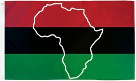 Afro American Flag 3x5 African Unite Heritage Pan-African RGB Map Panther Flag - £10.19 GBP