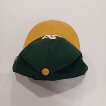 Team MLB OC Sport A's Oakland Athletics Yellow/Green Back Strap Baseball Cap Hat image 10