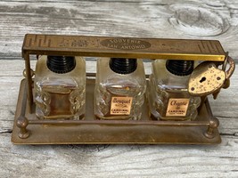 Vtg Art Deco 1930S Miniature Perfume Bottle Set Cardinal Ny Souvenir San Antonio - £23.49 GBP