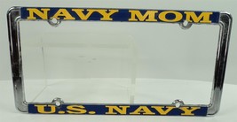 Vintage License Plate Frame - US Navy Mom - Blue &amp; Yellow - £7.78 GBP