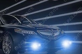 White LED Blue Halo Fog Lamps Driving Light Kit for 2015 2016 2017 Acura... - $119.17