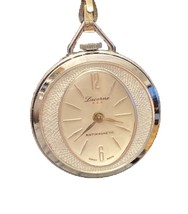 Lucerne Swiss Made 17 Jewel Ladies Pocket Watch Necklace Pendant - £30.90 GBP