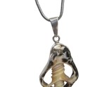 Sterling Silver 950  Cut Natural Sea Shell Pendant Necklace Beach Surfer... - $49.45