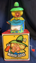 Vintage Mattel MOTHER GOOSE IN THE MUSIC BOX Jack-in-the-box Toy 1971 WORKS - $21.37