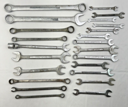 Vintage CRAFTSMAN Wrench Lot of 23 Tools Open End Box End Combo Standard Metric - £34.06 GBP