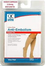 Quality Choice Knee Highs, Anti-Embolism, Closed Toe, 15-20mmHg (Size: L... - $19.40