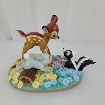 Disney&#39;s Animated Classics Figure Bambi Thumper Flower Vintage Resin Collectible - £35.75 GBP