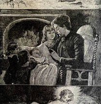 Mother&#39;s Story Of Christmas 1892 Victorian Art Woodcut Printing Ephemera... - $29.99