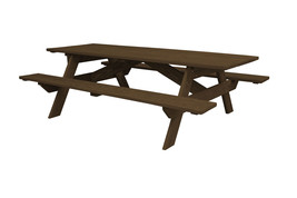 94" Dark Brown Solid Wood Outdoor Picnic Table - $30,243.44 MXN