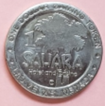 Sahara Hotel Casino Las Vegas Nevada $1 Gaming Token, vintage  - £16.68 GBP