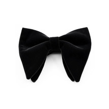 Black Plain Velvet Bow Ties - $361.50 MXN