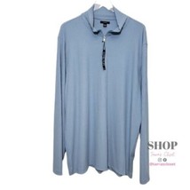 Alfani Men&#39;s Blue Half Zip Long Sleeve Pullover Shirt Sz L, 3XL - £17.91 GBP