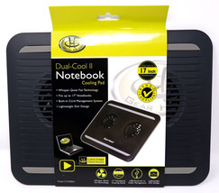 GEAR HEAD CF3300BLK USB DUAL-COOL II NOTEBOOK COOLING PAD, UP TO 17&quot; - NEW! - £19.63 GBP