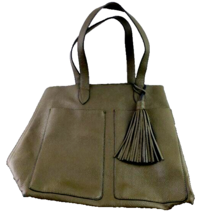 Steve Madden Womens Olive Green Large Tote Bag Tassel - £18.63 GBP