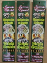 3X TRIPLE SUERTE Y 33 ESENCIAS INCENSIO TRIPLE GOOD LUCK INCENSE - 3 de ... - £11.59 GBP