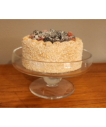 Vintage Faux Food Berry Topped FROSTED Dessert CAKE 6&quot; x 3&quot; - £22.29 GBP