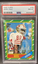 Authenticity Guarantee 
Jerry Rice 1986 Topps Football Rookie RC 161 PSA 8 NE... - £237.30 GBP