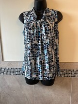 KARL LAGERFELD Jersey Sleeveless Multicolor Geometric Print SZ M - $719.68 MXN