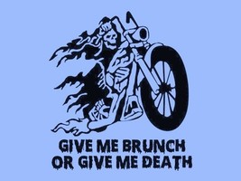 FUNNY TSHIRT Give Me Brunch Or Give Me Death T-Shirt Mens Womens Kids Te... - $12.95