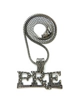 Iced PRE Black Young Dolph Pendant 24&quot; Box,Cuban Chain Hip Hop Necklace XSP516 - £12.10 GBP
