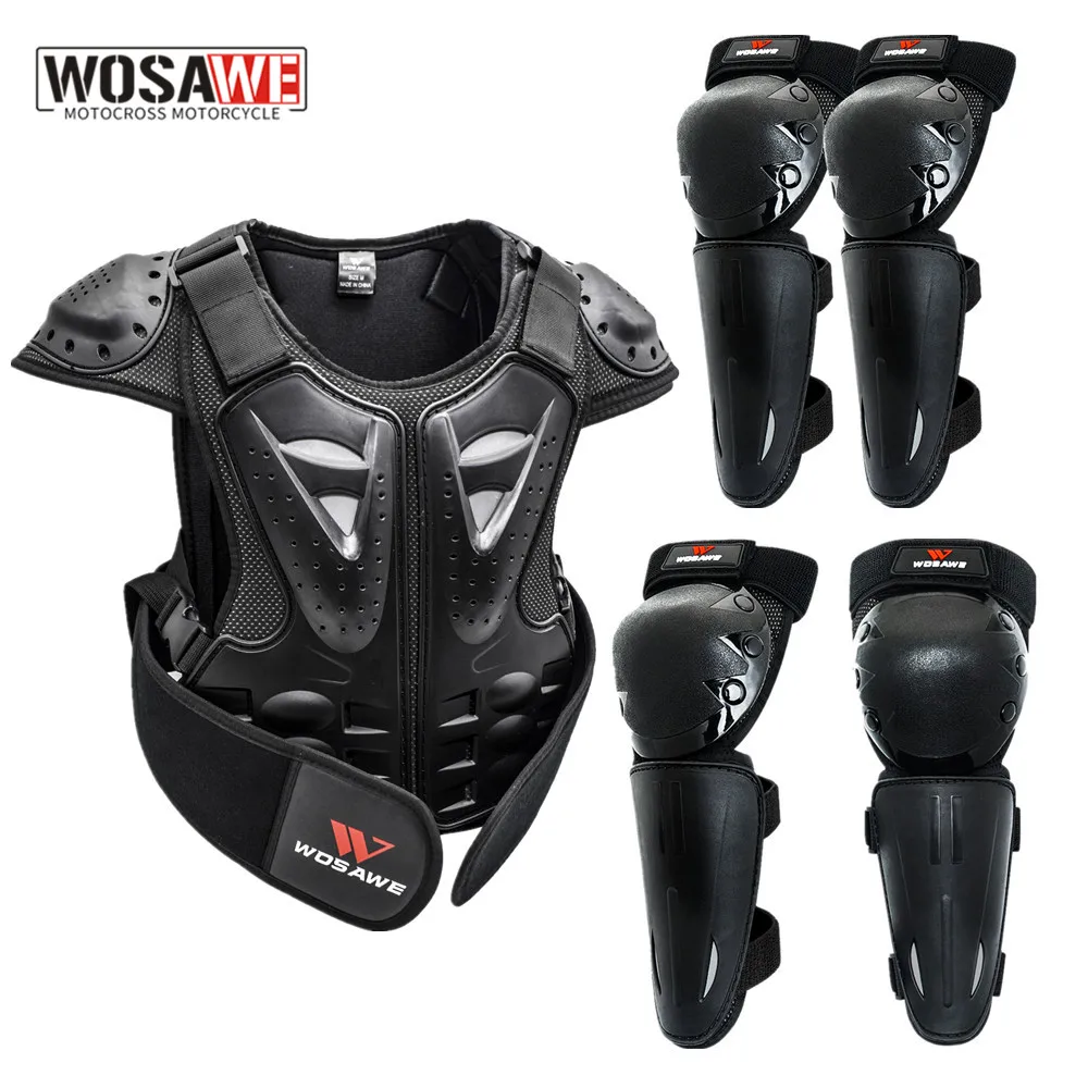 WOSAWE Children&#39;s Armor Jacket Spine Chest Protection Equipment Motocross - £22.07 GBP+