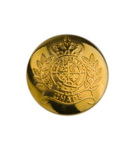 Ralph Lauren Chaps Crown gold tone metal Replacement Sleeve pocket button .60" - $2.86
