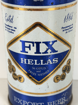 FIX Hellas Vintage Original Beer Can Steel 12 Fl.Oz Blue White - $4.03