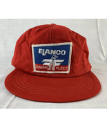 Vintage Farm Fleet Trucker Hat Patch Snapback Cap 70s 80s USA Logo Red - £19.95 GBP