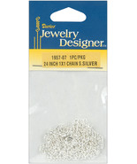 Jewelry Designer Slimpack 1 X 1mm Chain 24 Inches Silver - $17.18
