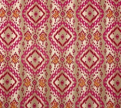 Fabricut Ikat Paisley Mulberry Pink Multipurpose Linen Fabric By Yard 54&quot;W - £15.97 GBP