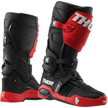 THOR MX Racing Mens Adult Red / Black Radial MX SX Motocross Boots Racing Riding - £199.79 GBP
