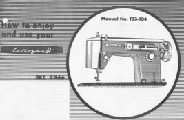 Wizard 3KC 8846 Manual Instruction for sewing machine Hard Copy - $12.99