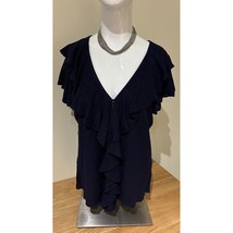 Dainty Romantic Ralph Lauren linen Short Sleeve Ruffle Lightweight sweat... - $27.08