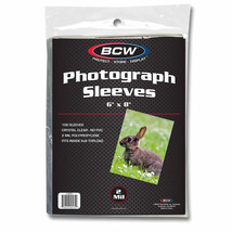 5 packs of 100 (500) BCW 6&quot; x 8&quot; Photo Sleeves - $27.43