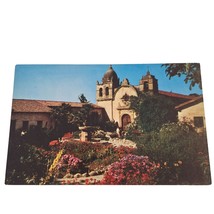 Postcard Carmel Mission Carmel California Beautiful Gardens Chrome Unposted - £5.47 GBP