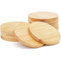 Round Bamboo Coasters Set For Drinks (12 Pack) - £18.78 GBP