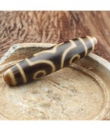 Ancienne amulette ancienne tibétaine 4 lignes 3 yeux pierre agate dzi... - $3,503.72 MXN