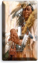 Native American Indian Chief Single Light Switch Wall Plate Cover Room Art Decor - £8.14 GBP