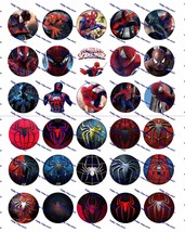 30 Precut 1&quot; Spider Man Bottle cap Images Set 2 - £6.99 GBP