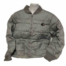 Resistol Rodeo Gear Duck Down Puffer Jacket XL Gray Silver Quilted Coat - £52.79 GBP