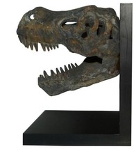 T-Rex Fossil Head Brown Bookend - £119.34 GBP