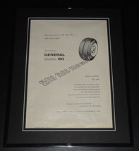 1959 General Dual 90 Tire 11x14 Framed ORIGINAL Vintage Advertisement B - £39.55 GBP