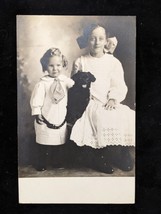 Early 1910s RPPC Dog &amp; Children ~ AZO Stamp Box ~ Unposted - £7.98 GBP