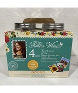 The Pioneer Woman Set of 4 Betsy Mason Storage Jars 32oz - Silver Butter... - £57.29 GBP