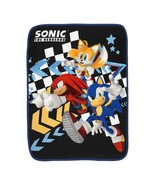 Sonic The Hedgehog, Tails and Knuckles Gaming Fleeece Blanket Throw, 46&quot;... - $24.74