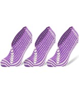 Crochet Slipper Socks for Women 3 Pairs Handmade Soft Cozy Knit Size 5-7 - $38.40 CAD