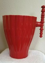 VTG French Jamie Hayon Piper Heidsieck Red Acrylic Champagne Ribbed Ice Bucket - £54.27 GBP