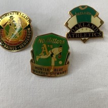 Vtg 1980’s 90s Lot Of 3 Oakland A&#39;s Athletics Lapel Pins 3 Homers No Hitters ‘86 - £24.13 GBP